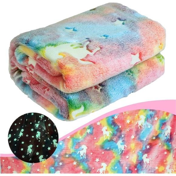 Ultra Soft Glow in The Dark Blanket Gifts for Girls, 50 x 60in - Picture 1 of 7